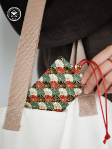 Japanese Style Fabric Crafts Card Holder with Lanyard Student Campus Meal Card Bus Subway Elevator Card Monthly Ticket Universal Protective Cover Female