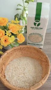 Gạo ST25 Xát Dối - Thương hiệu Gạo Ông Thọ - Cơm mềm dẻo thơm và bùi - Túi hút chân không định hình - Có thể ăn thế cho gạo trắng thêm nhiều dinh dưỡng và tốt cho sức khỏe