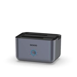 GODO Dual Bay 2.5/3.5 inch SATA HDD SSD Hard Drive Docking Station USB 3.0 External Hard Drive Dock LED Offline Clone