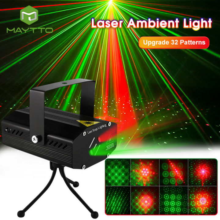 Maytto RGB Laser Đèn sân khấu 32 Mô Hình Đảng đèn chiếu DJ Disco Âm ...