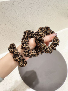 ริบบิ้นยางยืดลายเสือดาวสไตล์เกาหลี ริบบิ้นยางยืดผมแบบหนาสำหรับผู้หญิง ที่คาดผมแบบลำลอง ที่คาดผมแบบมีสไตล์