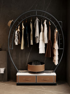 2025 New Advanced Mobile Clothes Hat Rack Bedroom Floor Hanging Designer Storage Organizer Adult Carbon Steel Frame Structure
