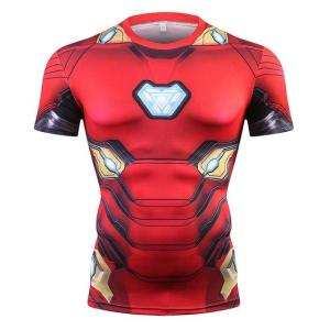 Avengers 3 Iron Man 3D Printed Short Sleeve Iron Man 3D Printed Short Sleeve