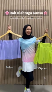 Rok Olahraga Rok Padel Tennis Kansa Wanita Skort Olahraga Badminton Wanita Kantung Dalaman Spandex Quick Dry