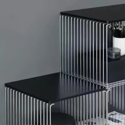 Minimalist Bauhaus Style Stainless Steel Side Table Coffee Table Living Room Sofa Small Tea Table Storage Rack Metal Wind