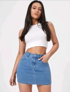 DFW Bodycon Soft Denim Stretchable Skirt