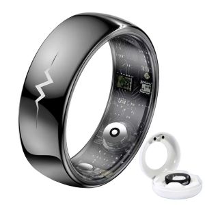 High-end ECG Blood Oxygen Health Smart Ring Heart Rate Blood Pressure Sleep Monitor Rings 5ATM Waterproof Multiple Sport Modes