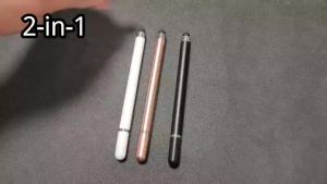 4 Pcs Universal 2-in-1 Stylus Pen Capacitive Touch Screen Pencil for Drawing Tablet iPhone iPad Samsung & Android Phones