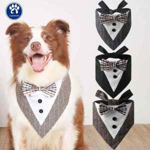TANPOPO Pet Wedding Scarf Triangle Doggie Bandana Cross-Border New Style Pet Accessories Dog Winter Scarf Pet Food And Supplies