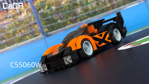 CaDA Blitz Orange Racing Car Brick DIY 1:32 Scale Vehicles Set C55060W