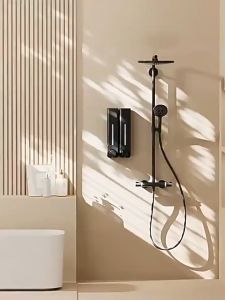 420ml Bathroom Liquid Soap Dispenser Wall Mounted Manual Press Shampoo Dispenser For Hotel Home