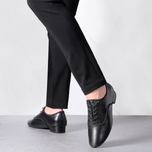 Men's Sports Shoes: Oxford Cloth Latin Dance Shoes & Leather Surface Training Footwear