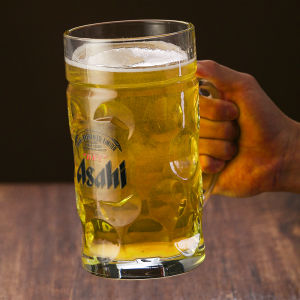Asahi Large Capacity Beer Glass Thickened Hero Beer Mug Home Use Handle Juice Drink Commercial Use Bar Dining Utensils