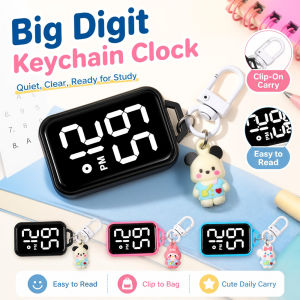 Cute Cartoon Digital Watch Keychain Mini Portable LED Watch 10M Water Resistant⚡PH deliveryIn stock⚡