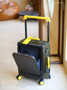 Airway Travel Luggage Front Open Cover Carry-On Suitcase 20 Inch Hard Shell Fashionable Trendy Roller Bag Password Lock