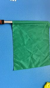 2pcs Referee Flag /  Safety Traffic Flag / Soccer Linesman Flag With Sponge Grip