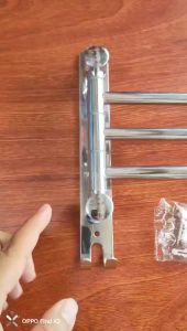 Giá treo khăn bắt tường inox xoay 180 độ loại 3 cánh treo