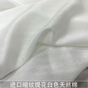 Vải Lụa Cotton Trắng Tinh Khiết Cao Cấp in Nổi Họa Tiết Tinh Tế Cho Váy Sơ Mi Và Trang Phục Hanfu Vải DIY Thủ Công