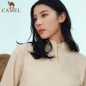 Cameljeans Womens Fleece Jacket Comfortable Stand-up Collar Sweatshirts