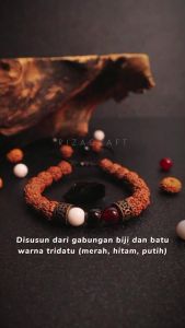 HOKI TRIDATU Gelang Tridatu Khas Bali Penarik Pembawa Rezeki Tiga Kristal Original mix Jenitri ASLI Ori untuk Pria Wanita Keren