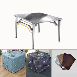 Foldable Non-Foot-Blocking Thick Stainless Steel Table