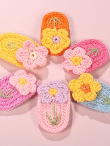 หวานทําด้วยมือถักผมคลิปดอกไม้สําหรับ BB เด็กและผู้ปกครอง DIY ด้านข้างคลิปผมอุปกรณ์เสริม