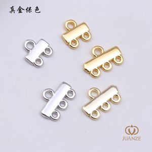 Handmade DIY Beading Material Accessories: Gold-colored Double Row Triple Row Connectors for Bracelets and Necklaces