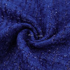 Vải Len Dệt Kim Mỏng Màu Xanh Lam Sang Trọng Cho Mùa Xuân Thu Vải Vải Cho Bộ Váy Vải Vải Cho Đồ Thủ Công Vải Vải