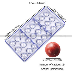 3D Polycarbonate Khuôn Làm Sô Cô La Hình Cầu Hình Kim Cương Làm Bánh Dụng Cụ Làm Bánh Ngọt Cho Bonbons Kẹo Chuyên Nghiệp Làm Bánh Kẹo Làm Bánh Kẹo