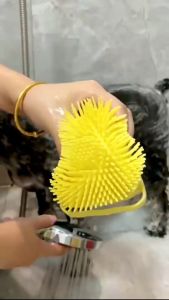 ⚡พร้อมส่ง⚡ แปรงอาบน้ำ ซิลิโคน แปรงขัดตัว ตีฟองสบู่ ใช้ได้ทั้งคนและสัตว์เลี้ยง ใส่ได้ทั้งสบู่เหลว และแชมพู ขนแปรงนุ่ม