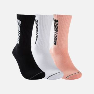 Tất Thể Thao Nam Mùa Xuân Hè Thoáng Khí Đến Giữa Bắp Chân Họa Tiết Chạy Bộ Bóng Rổ Tất Bóng Rổ Phong Cách Đường Phố 3 Đôi