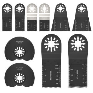 10Pcs Mixed Multitool Saw Blades Kit for Cutting Metal Wood Plastic Quick-release Oscillating Saw Blades Rotary Tool Accessories