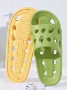 Bathroom Leakage Non Slip Breathable New Classy Hole Slippers Womens Mute Cut Out Shower Bath Quick-Drying Home