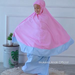 Mukena Anak Polos Katun Mikro Tas Sajadah - Bahan Ringan dan Mudah Dibawa - Set 1 Mukena + Tas Sajadah - Berbagai Ukuran (XS-XXL) - Harga Mulai Rp.65.000