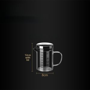 Breakfast Milk Cup High Borosilicate Glass Measuring Cup Style Milk Tea Cup Childrens Special Cup Soy Milk Cup with Scale