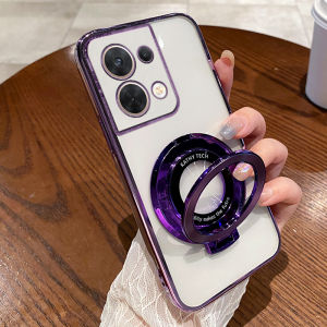 เคสโทรศัพท์ซิลิโคนป้องกันการตกหล่นแบบครอบคลุมเต็มรูปแบบสำหรับ OPPOreno13 พร้อมขาตั้ง ดีไซน์หรูหรา ดีไซน์แฟชั่นสำหรับผู้หญิง