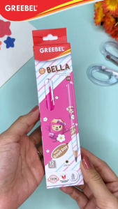 GREEBEL Pensil kayu 2B 7013 Mascott (12PCS/SET) / Pensil Tulis Karakter Graphite Ujian sekolah Pensil Gambar