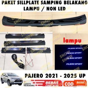 Paket Sillplate Samping Belakang All New Pajero 2021 2024 2025 Hitam Reflektor Lampu / Non Led