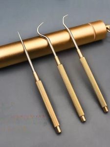 Stainless Steel Toothpicks Portable Oral Cleaning Tool Set Metal Tooth Gap Hook Needle Personal Hygiene Care Device