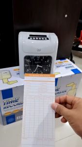 Bundy Clock Electronic Time Recorder Machine Employee Time Clock Recorder Bundy Clock Attendance Time Card Machine for Office Factory Warehouse - intl With Free Thermal Timecard / Time card Pack of 50pcs