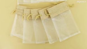 Túi Organza Trong Suốt 10x15cm Dây Rút Gạc Túi Đựng Kẹo Cưới Quà Tặng Trang Sức Bao Bì 10/30/50 Chiếc Sinh Nhật Xmas Dự Tiệc Cung Cấp