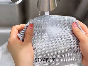 Kain Pembersih Ajaib Wayar Perak Tuala Pencuci Pinggan Kain Pembersih Kawat Keluli Logam/ Metal Steel Wire Rag