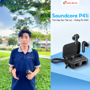 Tai nghe Bluetooth True Wireless Anker Soundcore P41i A3937 - Hàng chính hãng - Case kiêm sạc dự phòng Pin “cực trâu” mic AI gọi ổn & âm bass mạnh