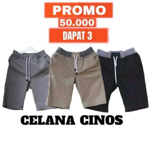 ( 100rb dapat 5 pcs ) Celana pendek Chino polos Pria dewasa SHORT PANST harian Santay!!