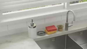 YOYO Sponge Holder sink kitchen organizer Aluminum Sink Drainer Rack Kitchen Organizer Dishcloth Rack Bathroom Hanging