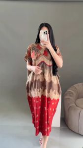 Batik Alodia - Dara Daster Lowo LD 140 Busui Bahan Rayon Batik Homedress simple Mewah Elegan