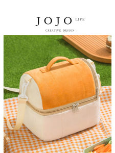 Túi Đựng Đồ Ăn Trưa Hai Lớp Dày JOJOS L. PD.East Túi Đựng Đồ Ăn Trưa Di Động Túi Đựng Đồ Cầm Tay Túi Đeo Vai Đơn Túi Đựng Đồ