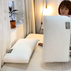 หมอน ต้านแบคทีเรีย ป้องกันไรฝุ่น หมอนหนุนแก้ปวดคอ เกรดพรีเมี่ยม เพื่อการนอนหลับสะอาดทั้งคืน 48*74CM ผ้าฝ้ายถัก หมอนนอนสบาย Pillow