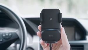 Giá đỡ điện thoại giá treo điện thoại kiêm sạc không dây Baseus Wisdom Auto Alignment Car Mount Wireless Charger 15W
