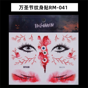 Halloween Creative Makeup Tattoo Stickers Face Accessories Bat Design Atmosphere Feeling Watermark Beauty Tools Makeup Stickers